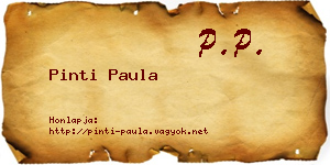 Pinti Paula névjegykártya